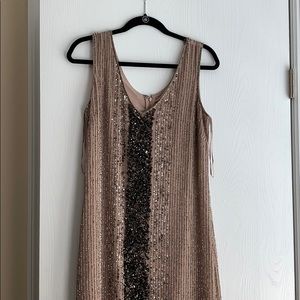 Sequined Sleeveless Badgley Mischka Dress